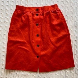 Orange J.Crew Skirt